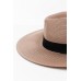 Fiona Taupe Wide Brim Travel Fedora