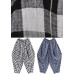 Elegant Black White Plaid Cotton Linen Harem Pants Summer