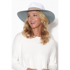 Fiona Teal Wide Brim Travel Fedora