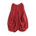 Women Red Pockets Cotton Linen Big crotch pants Summer Pants